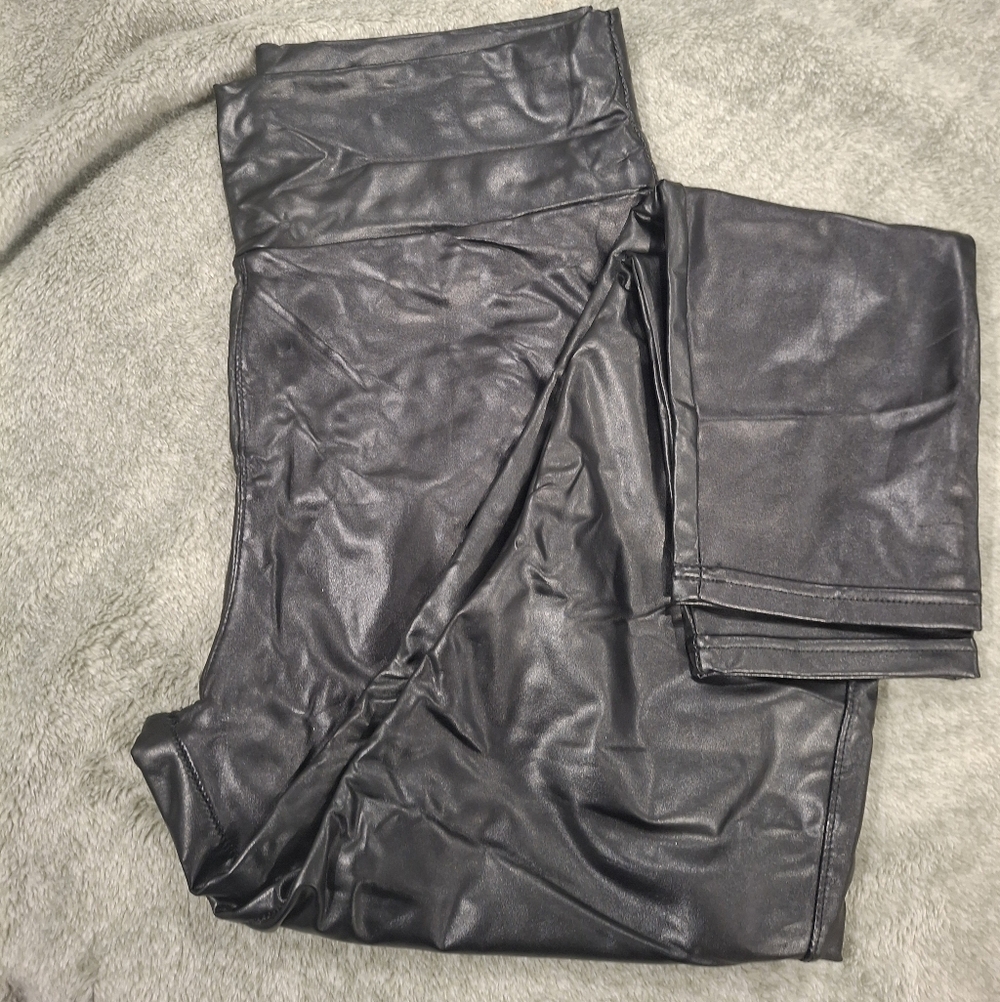 Black Faux Leather Leggings